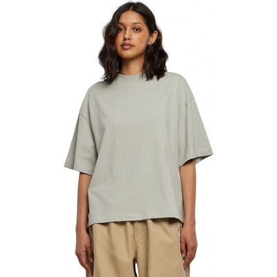Urban Classics Oversize tričko s bočními rozparky a spadlými rameny šedá světlá