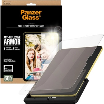 Panzer Стъклен протектор PanzerGlass за Apple iPad 11 (2025) / iPad 10.9 (2022) UWF, Anti-Reflective с инсталационен бокс