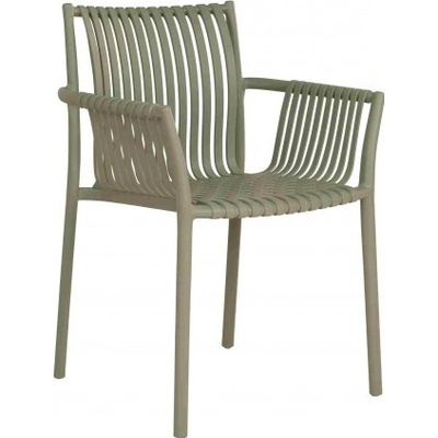 House Nordic Zahradní židle TULSA s područkami, polypropylen zelený 7001004