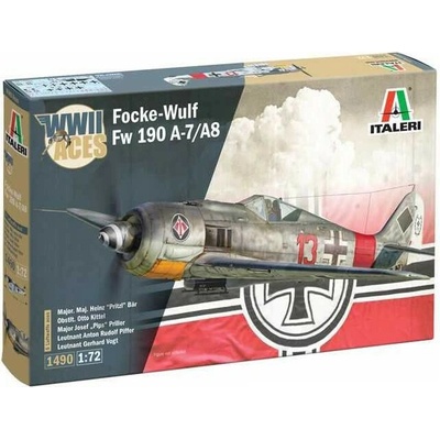 ITALERI Model Kit letadlo 1490 Focke-Wulf Fw 190 A-8/F Aces 1:72