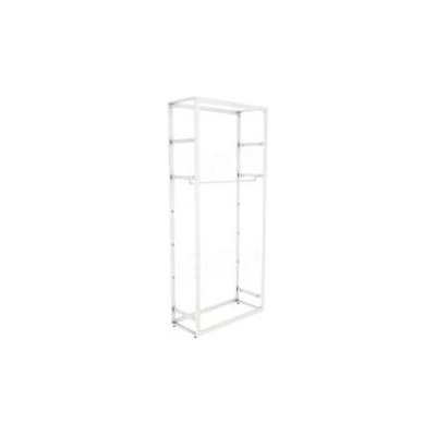 BIGSHOP Predajný, policový systém KIT 04A, 672 x 442 x 2400 x 365 mm, matná biela
