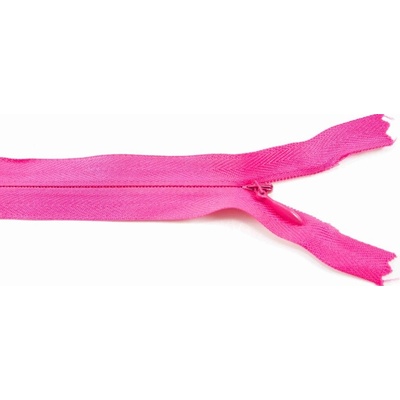 Nedeliteľný skrytý zips (3mm) rôzne farby - dĺžka 18 cm - 60 cm 60 cm Pink