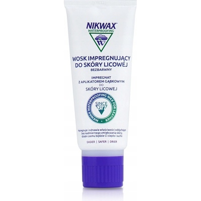 Nikwax Impregnační vosk s houbičkou na HLADKOU KŮŽI 100 ml Impregnace na barefoot a sportovní obuv