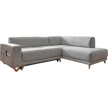 Miuform Светлосив разтегателен/с място за съхранение ъглов диван (десен ъгъл/L форма) Classy Sophie - Miuform (671LIN16)