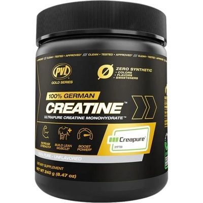 PVL / Pure Vita Labs Gold Series Creapure Creatine [240 грама] Неовкусен