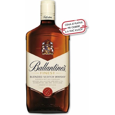 Ballantine’s 40% 1 l (čistá fľaša)
