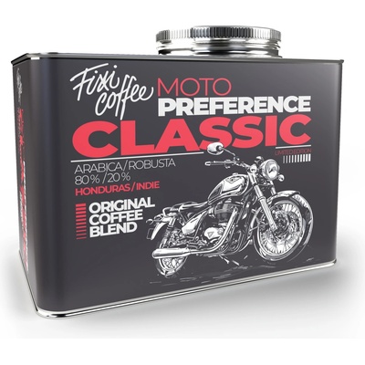 Fixi Coffee Motokafe Classic kávová směs stylový plechový kanystr 250 g