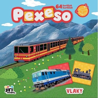 JM Pexeso v sešitu Vlaky