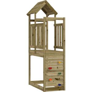 vidaXL Игрална кула Кафяво Солидна импрегнирана дървесина (3417210)