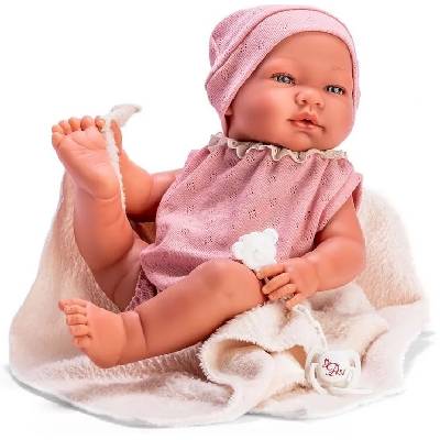 Кукла-бебе Asi Dolls - Мария, с розово боди и бежово одеало, 43 cm (367010)