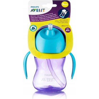 Avent hrníček s brčkem fialový 200 ml