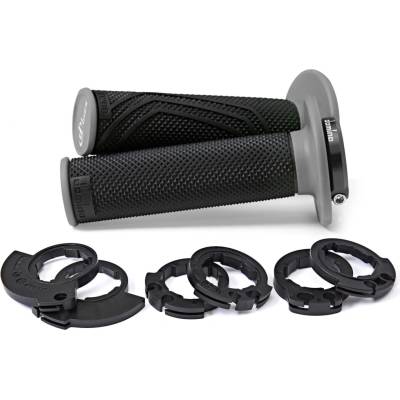 gripy LOCK-ON D100 (offroad) dĺžka 125/130 mm (6 vačiek), DOMINO (čierno-šedé)