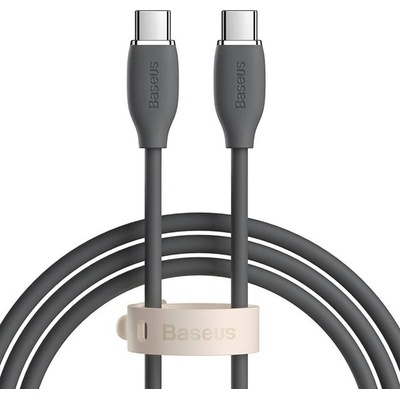 Baseus Кабел Baseus Jelly (CAGD030101), USB C(м) към USB C(м), 2m, 100W, черен (CAGD030101 / 56819)