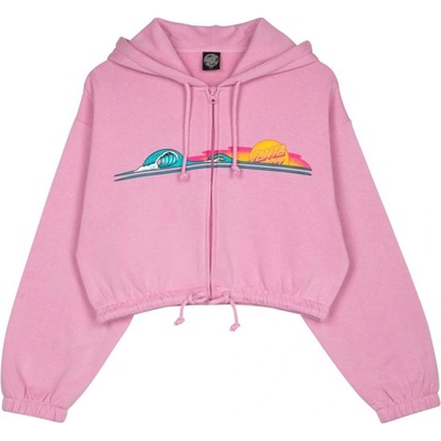 Santa Cruz mikina Sunrise Dot Zip Zip Hood Fondant Pink
