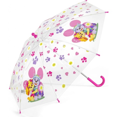 Dáždnik Paw Patrol Flowers priehľadný
