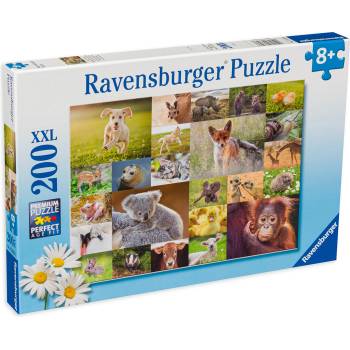 Ravensburger Пъзел Ravensburger от 200 XXL части - Сладки бебета животни (13353)