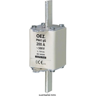 OEZ OEZ:40447 Pojistková vložka PNA1 160A aM Un 690 V a.c./250 V d.c., velikost 1, aM - charakteristika motorová pouze proti zkr