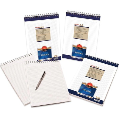 GIPTA Prisma Пад А4, бял, широки редове, микроперфорация, съ (1570350021)