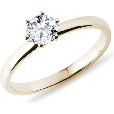 Klenota zlatý zásnubní prsten s 0,5ct diamantem k0005073