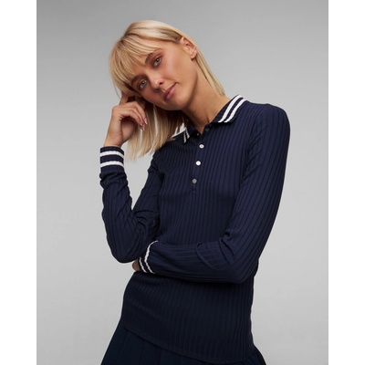 Ralph Lauren Rlx Golf Dámska Polokošeľa S Dlhým Rukávom Tmavomodrá