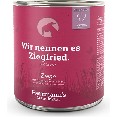 Herrmann's Kozí s červenou řepou a jáhly 800 g