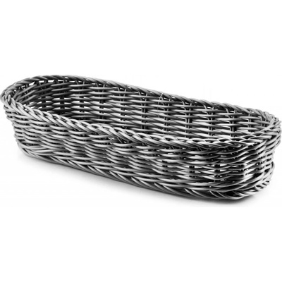Affek Design HIWI8301 Plastový košík na chlieb pečivo príbor šedý 26 x 10 x 6 cm