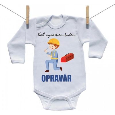 Boodyy Body s dlhým rukávom Keď vyrastiem budem opravár