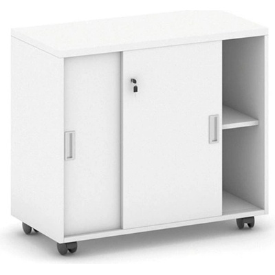 Mirelli, Kancelářská zasouvací skříňka na kolečkách 800 x 420 x 750 mm, bílá – Hledejceny.cz