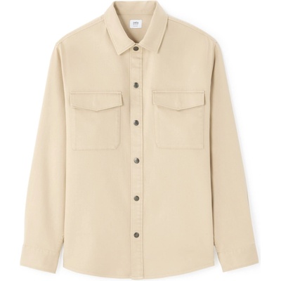 Celio pánská overshirt košile Nagastret béžová