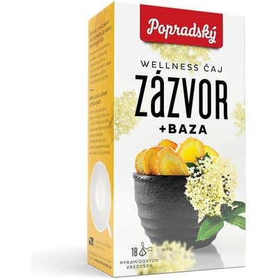 Popradský čaj Zázvor černý bez 18 x 1,5 g