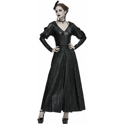 Devil Fashion šaty Voodoo Gothic Faux Leather