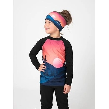 Drexiss dětské funkční UV tričko CoolMax dlouhý rukáv pink hills