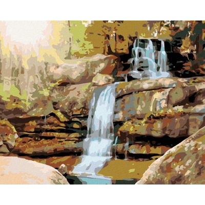 zuty Malování podle čísel Sluneční paprsky a vodopád 50 x 40 cm vypnuté plátno na rám 8596530025658