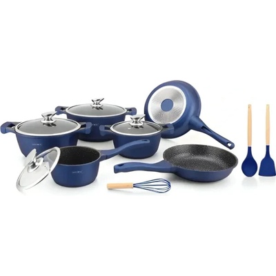 Royalty Line Sada 13 kusů nádobí s keramickým povrchem- Burgundy – Hledejceny.cz