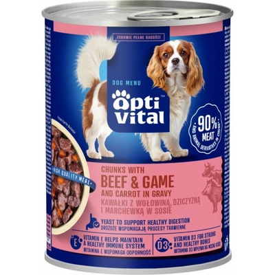 Optivital Chunks with beef game and carrots in gravy 415 g