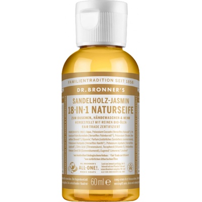 Dr. Bronner's přírodní tekuté mýdlo se santalovým dřevem a jasmínem 18v1 60 ml