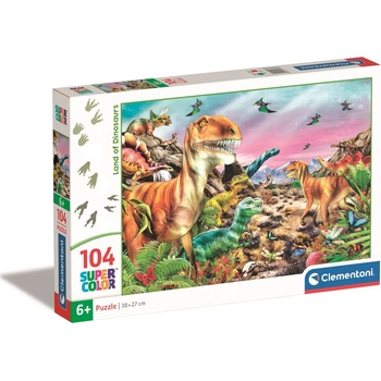 Clementoni - Puzzle Land of Dinosaurs - 100 piese