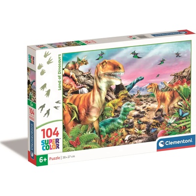 Clementoni - Puzzle Land of Dinosaurs - 100 piese
