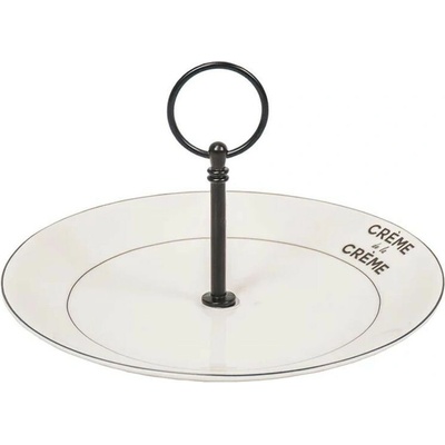 Housevitamin Krémový porcelánový etažér talíř Crème de la Crème Ø 20*12 cm