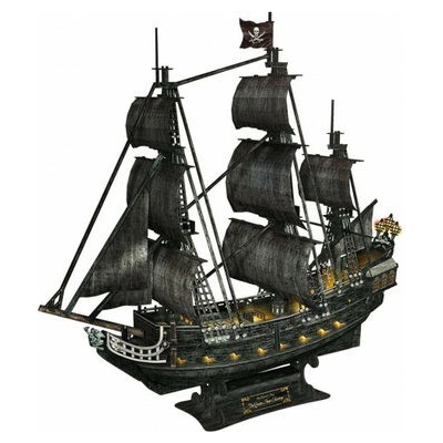 CubicFun 3D puzzle svítící Plachetnice Queen Anne's Revenge 293 ks