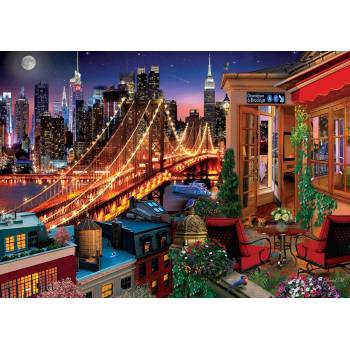 Image 1 of Art Puzzle - Puzzle Terrace Brooklyn - 1 500 piese