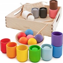 Montessori Ulanik dřevěná hračka "Balls in Cups. Big"