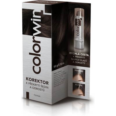 Colorwin korektor na krytí šedin a odrostů černý 4 6 g – Zboží Dáma
