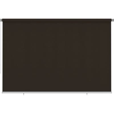 vidaXL Външна роло щора, 350x230 см, кафява, HDPE (312989)