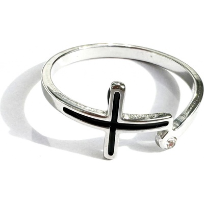 Ornamenti Prstýnek Cross silver SA2656