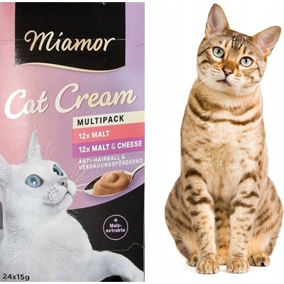 Miamor Cat Snack sladový krém & syr 24 x 15 g