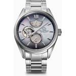 Orient Star RE-BY0009A Мъжки часовник - Автоматичен, Седефено-Сив Циферблат, Полу-Скелетон, 40мм, Резерв 50ч, 100м Водоуст Часовници