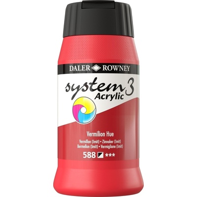 Daler-Rowney System3 АКРИЛНА боя Vermilion Hue 500 ml 1 бр (129500588)