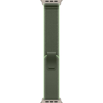 Apple 49mm Green/Neon Trail Loop - M/L - Natural Titanium Finish (MFT54ZM/A)