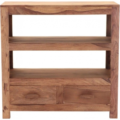 indickynabytek.cz Knihovna Kali 90x90x35 z indického masivu palisandr/sheesham